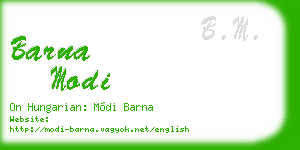 barna modi business card